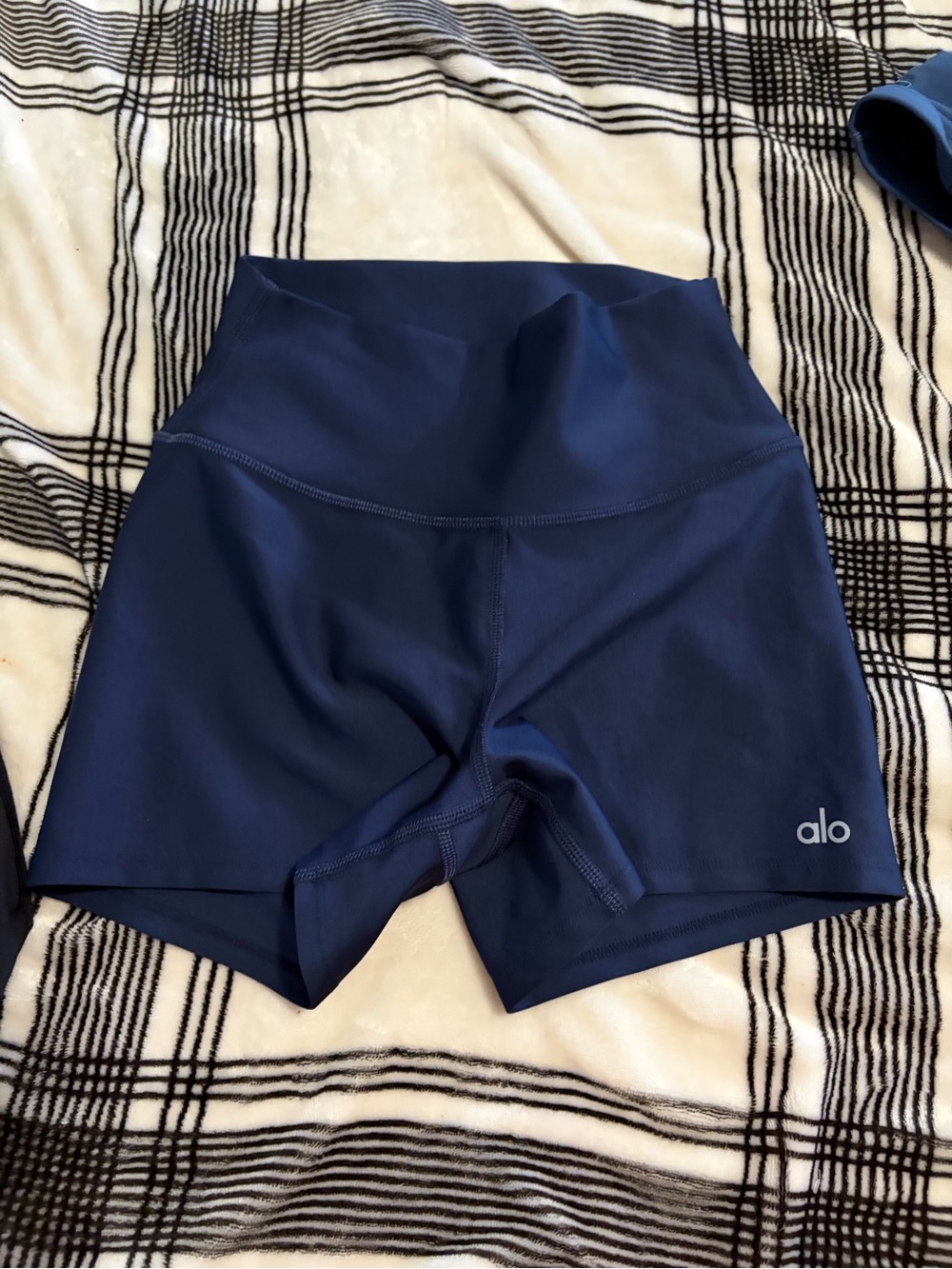 ALO Yoga Navy High-Waist Bike Shorts